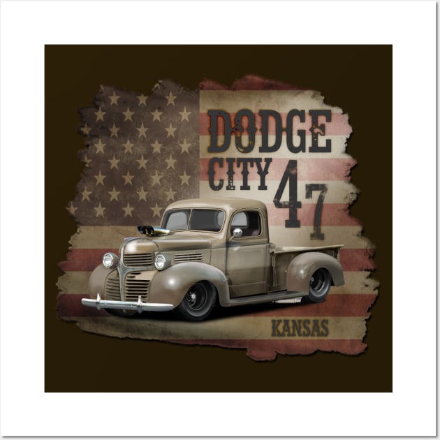 47 Dodge Classic Pickup Wall Art by hardtbonez